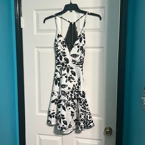 Black and white formal dress